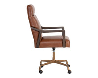 Sunpan Collin Office Chair in Brown/Natural