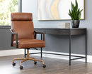 Sunpan Collin Office Chair in Brown/Natural
