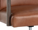 Sunpan Collin Office Chair in Brown/Natural