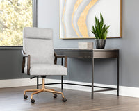 Sunpan Collin Office Chair in Brown/Natural