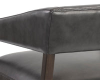 Sunpan Carlyle Lounge Chair in Brentwood Charcoal / Saloon Light Grey / Shalimar Tobacco Leather