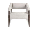 Sunpan Carlyle Lounge Chair in Brentwood Charcoal / Saloon Light Grey / Shalimar Tobacco Leather