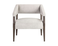 Sunpan Carlyle Lounge Chair in Brentwood Charcoal / Saloon Light Grey / Shalimar Tobacco Leather