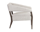 Sunpan Carlyle Lounge Chair in Brentwood Charcoal / Saloon Light Grey / Shalimar Tobacco Leather