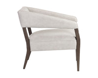 Sunpan Carlyle Lounge Chair in Brentwood Charcoal / Saloon Light Grey / Shalimar Tobacco Leather