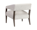 Sunpan Carlyle Lounge Chair in Brentwood Charcoal / Saloon Light Grey / Shalimar Tobacco Leather
