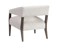 Sunpan Carlyle Lounge Chair in Brentwood Charcoal / Saloon Light Grey / Shalimar Tobacco Leather
