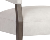 Sunpan Carlyle Lounge Chair in Brentwood Charcoal / Saloon Light Grey / Shalimar Tobacco Leather