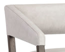 Sunpan Carlyle Lounge Chair in Brentwood Charcoal / Saloon Light Grey / Shalimar Tobacco Leather