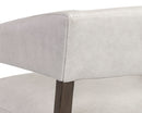 Sunpan Carlyle Lounge Chair in Brentwood Charcoal / Saloon Light Grey / Shalimar Tobacco Leather