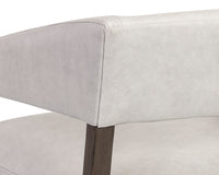 Sunpan Carlyle Lounge Chair in Brentwood Charcoal / Saloon Light Grey / Shalimar Tobacco Leather