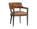 Sunpan Brylea Dining Armchair in Brown And Saloon Light Grey/Shalimar Tobacco Leather
