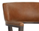Sunpan Brylea Dining Armchair in Brown And Saloon Light Grey/Shalimar Tobacco Leather