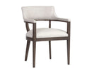 Sunpan Brylea Dining Armchair in Brown And Saloon Light Grey/Shalimar Tobacco Leather