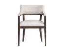 Sunpan Brylea Dining Armchair in Brown And Saloon Light Grey/Shalimar Tobacco Leather