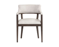 Sunpan Brylea Dining Armchair in Brown And Saloon Light Grey/Shalimar Tobacco Leather