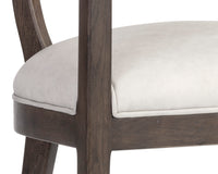 Sunpan Brylea Dining Armchair in Brown And Saloon Light Grey/Shalimar Tobacco Leather