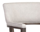 Sunpan Brylea Dining Armchair in Brown And Saloon Light Grey/Shalimar Tobacco Leather