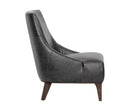Sunpan Elias Lounge Chair - Marseille Black / Camel Leather