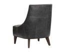 Sunpan Elias Lounge Chair - Marseille Black / Camel Leather