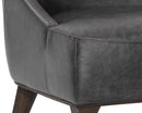 Sunpan Elias Lounge Chair - Marseille Black / Camel Leather