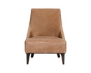 Sunpan Elias Lounge Chair - Marseille Black / Camel Leather