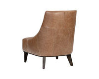 Sunpan Elias Lounge Chair - Marseille Black / Camel Leather