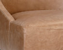 Sunpan Elias Lounge Chair - Marseille Black / Camel Leather