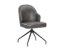 Sunpan Bretta Swivel Dining Chair - Overcast Grey / Tobacco Tan / Moto Stucco