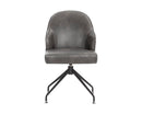Sunpan Bretta Swivel Dining Chair - Overcast Grey / Tobacco Tan / Moto Stucco