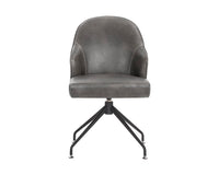 Sunpan Bretta Swivel Dining Chair - Overcast Grey / Tobacco Tan / Moto Stucco
