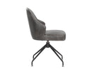 Sunpan Bretta Swivel Dining Chair - Overcast Grey / Tobacco Tan / Moto Stucco