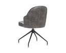 Sunpan Bretta Swivel Dining Chair - Overcast Grey / Tobacco Tan / Moto Stucco