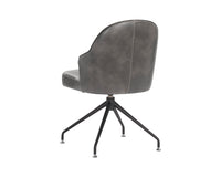 Sunpan Bretta Swivel Dining Chair - Overcast Grey / Tobacco Tan / Moto Stucco