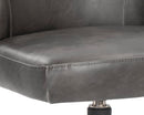 Sunpan Bretta Swivel Dining Chair - Overcast Grey / Tobacco Tan / Moto Stucco