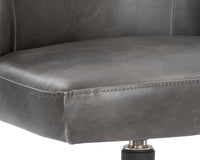 Sunpan Bretta Swivel Dining Chair - Overcast Grey / Tobacco Tan / Moto Stucco