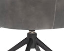 Sunpan Bretta Swivel Dining Chair - Overcast Grey / Tobacco Tan / Moto Stucco