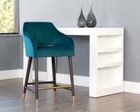 Sunpan Adelaide Counter Stool - Timeless Teal