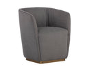 Sunpan Vain Wheeled Dining Armchair - Zenith Graphite Grey