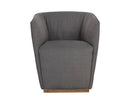Sunpan Vain Wheeled Dining Armchair - Zenith Graphite Grey
