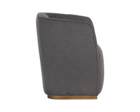 Sunpan Vain Wheeled Dining Armchair - Zenith Graphite Grey