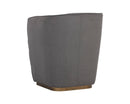 Sunpan Vain Wheeled Dining Armchair - Zenith Graphite Grey