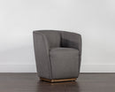 Sunpan Vain Wheeled Dining Armchair - Zenith Graphite Grey