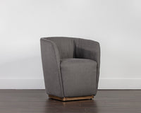 Sunpan Vain Wheeled Dining Armchair - Zenith Graphite Grey
