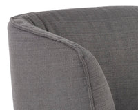 Sunpan Vain Wheeled Dining Armchair - Zenith Graphite Grey