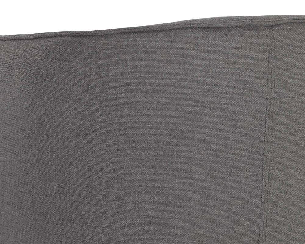 Sunpan Vain Wheeled Dining Armchair - Zenith Graphite Grey