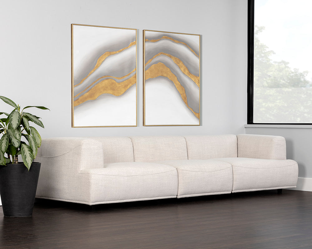 Sunpan Darren Modular - Left/Right Armchair - Moto Stucco