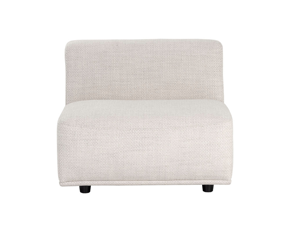 Sunpan Darren Modular - Armless Chair in Moto Stucco / Smokescreen