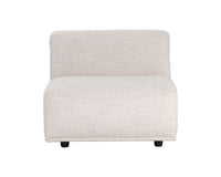 Sunpan Darren Modular - Armless Chair in Moto Stucco / Smokescreen