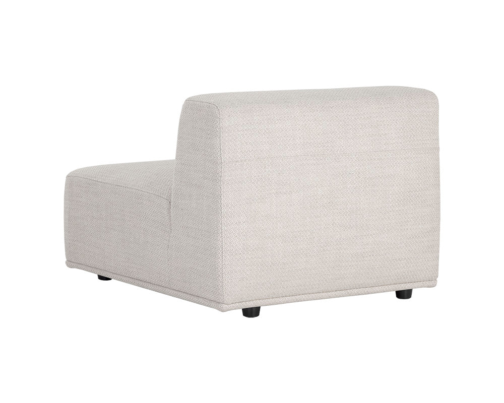 Sunpan Darren Modular - Armless Chair in Moto Stucco / Smokescreen